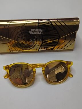DIFF Eyewear C-3PO Star Wars Galactica Gold Rim Polarized Sunglasses